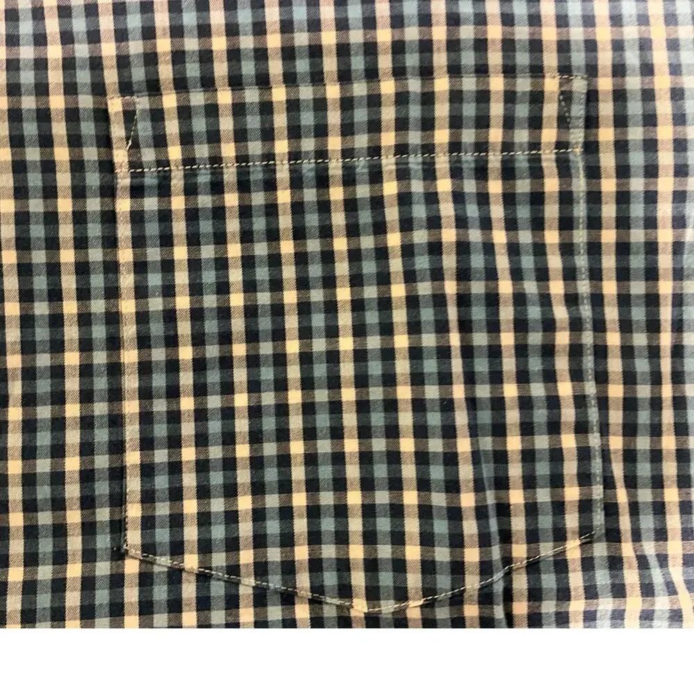 Tailored by J. Crew Button Up M Long Sleeve Shirt Plaid Blue Button Down Collar